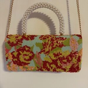 Sequin clutch crossbody bag